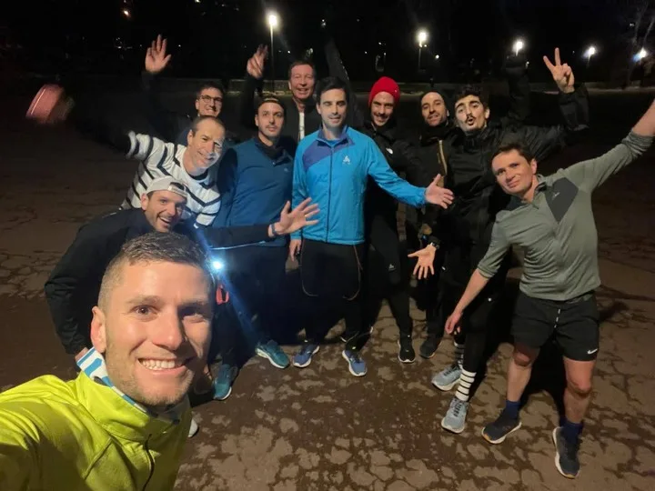 Selfie post-run, frontales allumées