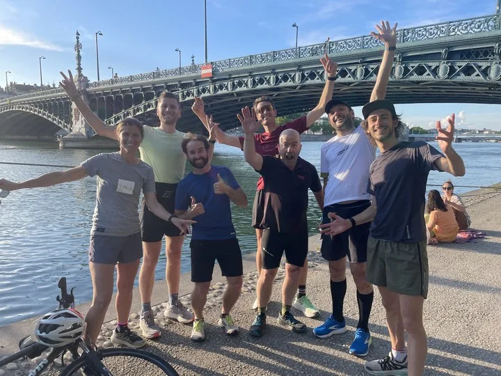 Pause pontée entre deux ponts du Rhône