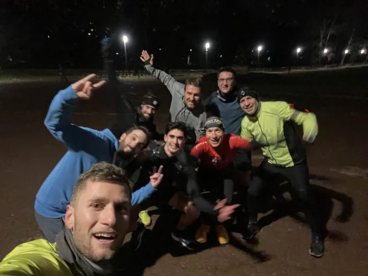 Selfie de fin de trail, en forêt
